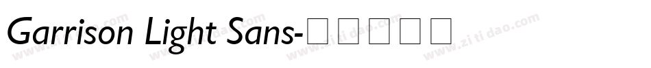 Garrison Light Sans字体转换